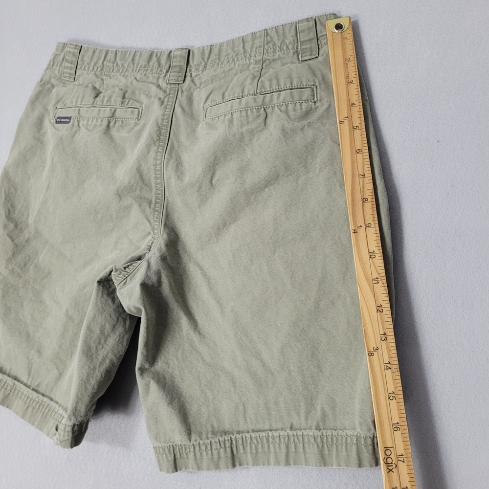 Columbia Men Sage Tan Green Cotton Outdoor Utility Shorts AL4509 Size 8 29W - Picture 7 of 9